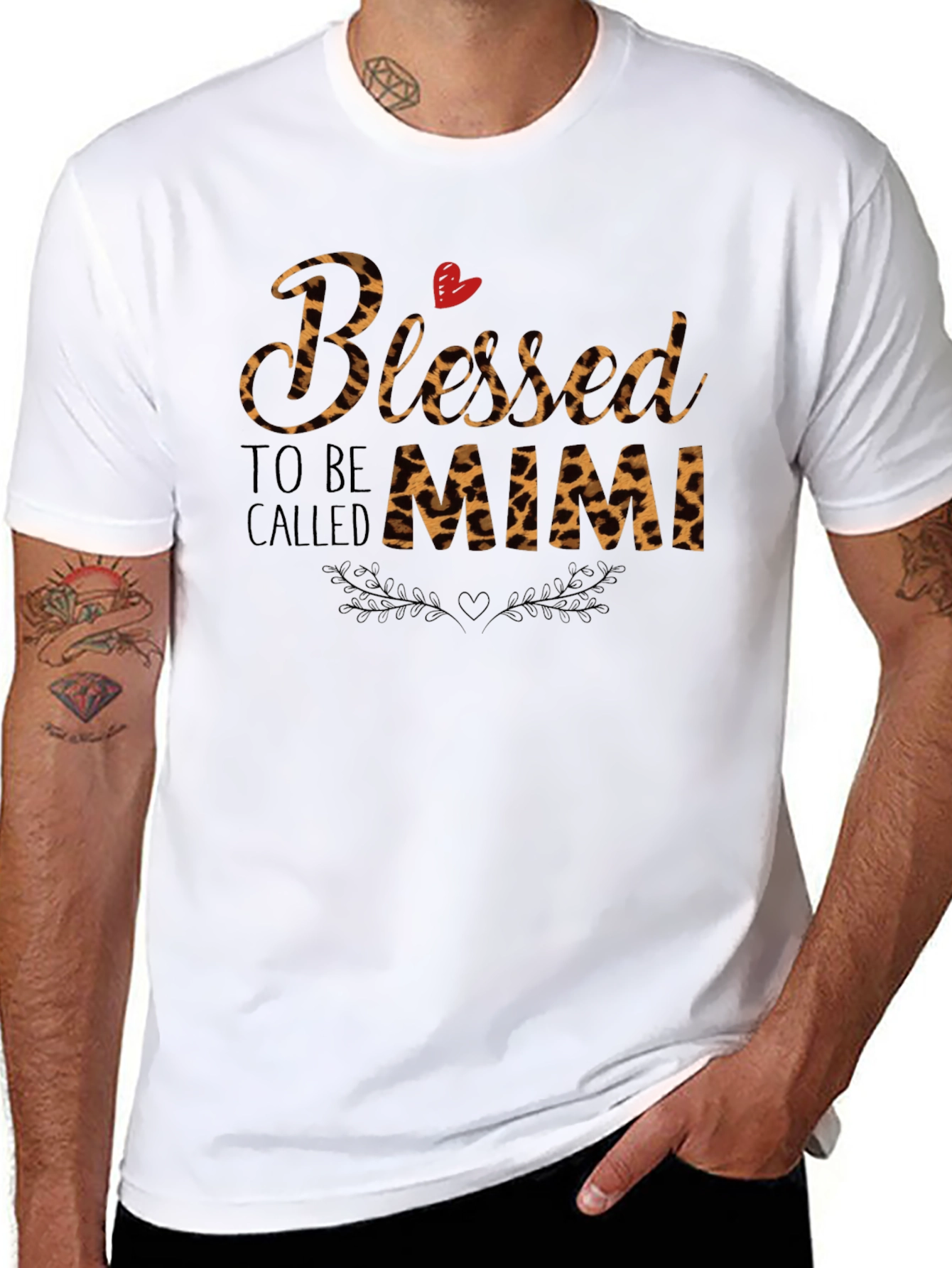 Blessed to be Called Mimi Leopard Print T-Shirt