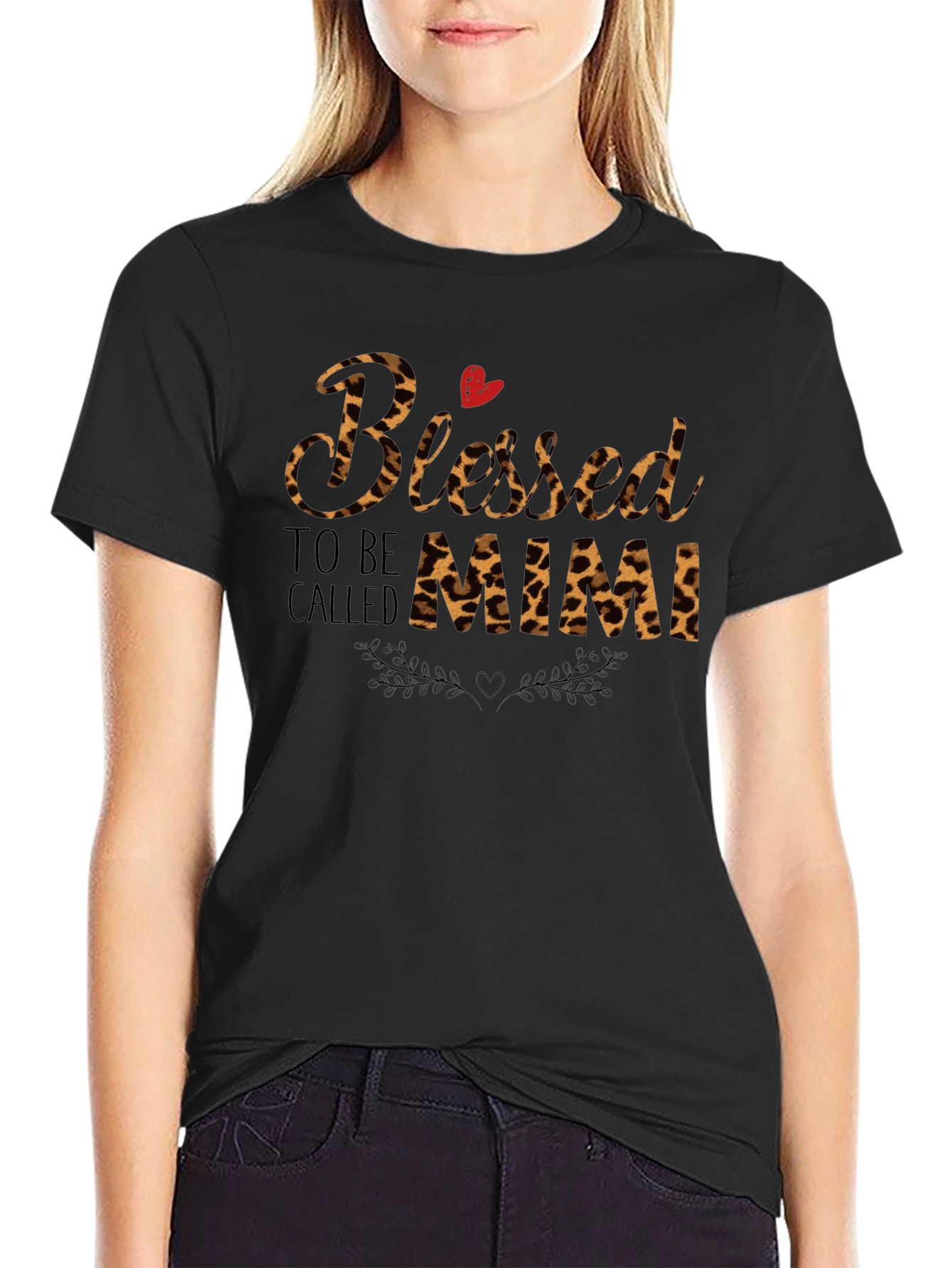 Blessed to be Called Mimi Leopard Print T-Shirt