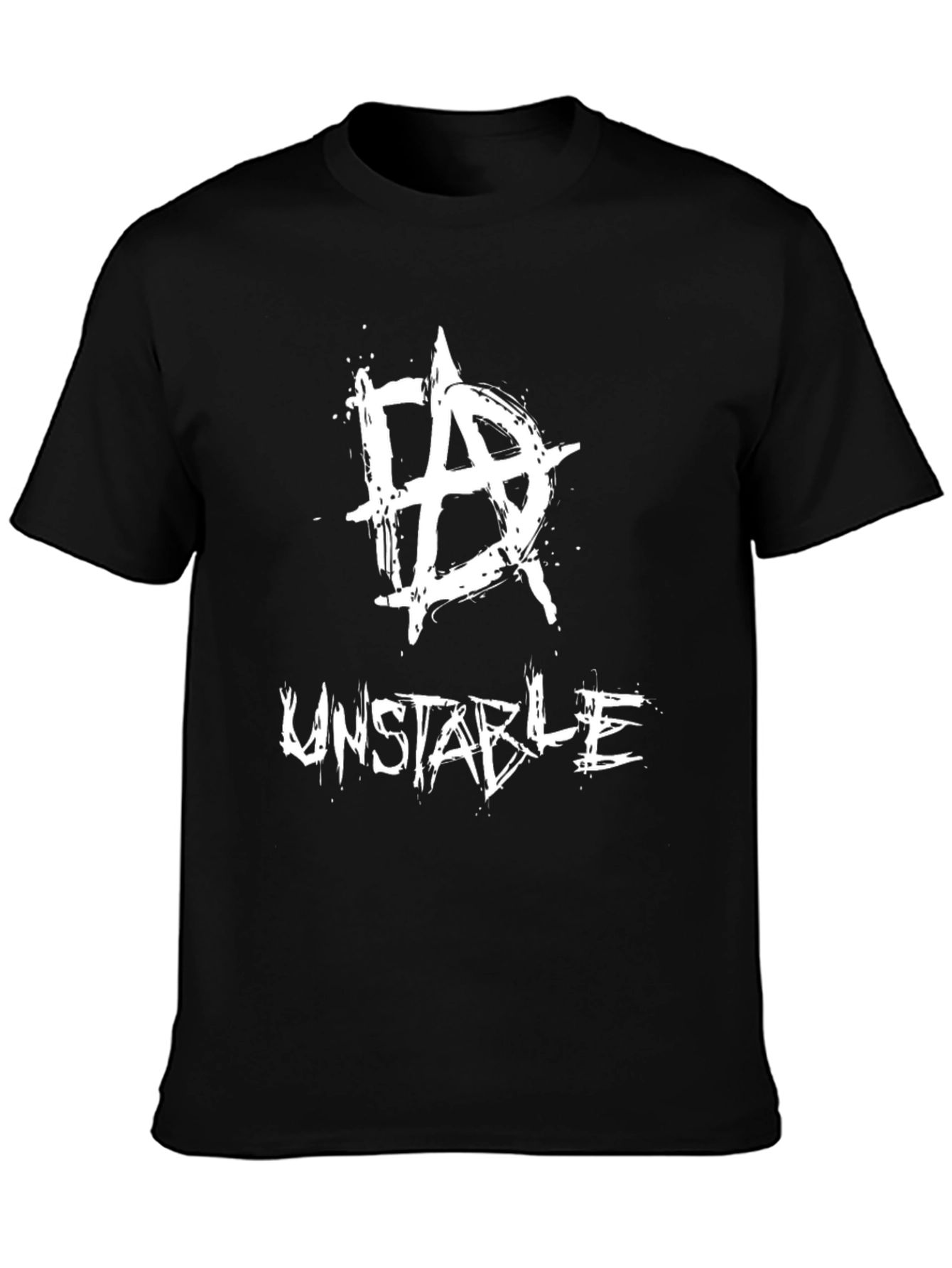 Unstable Tee - Graphic Print Black T-Shirt
