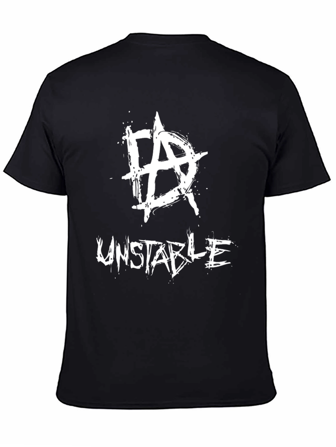 Unstable Tee - Graphic Print Black T-Shirt