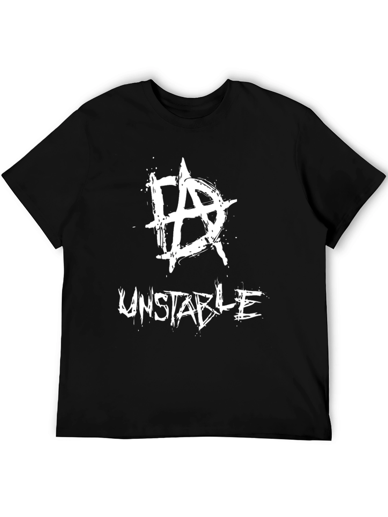Unstable Tee - Graphic Print Black T-Shirt