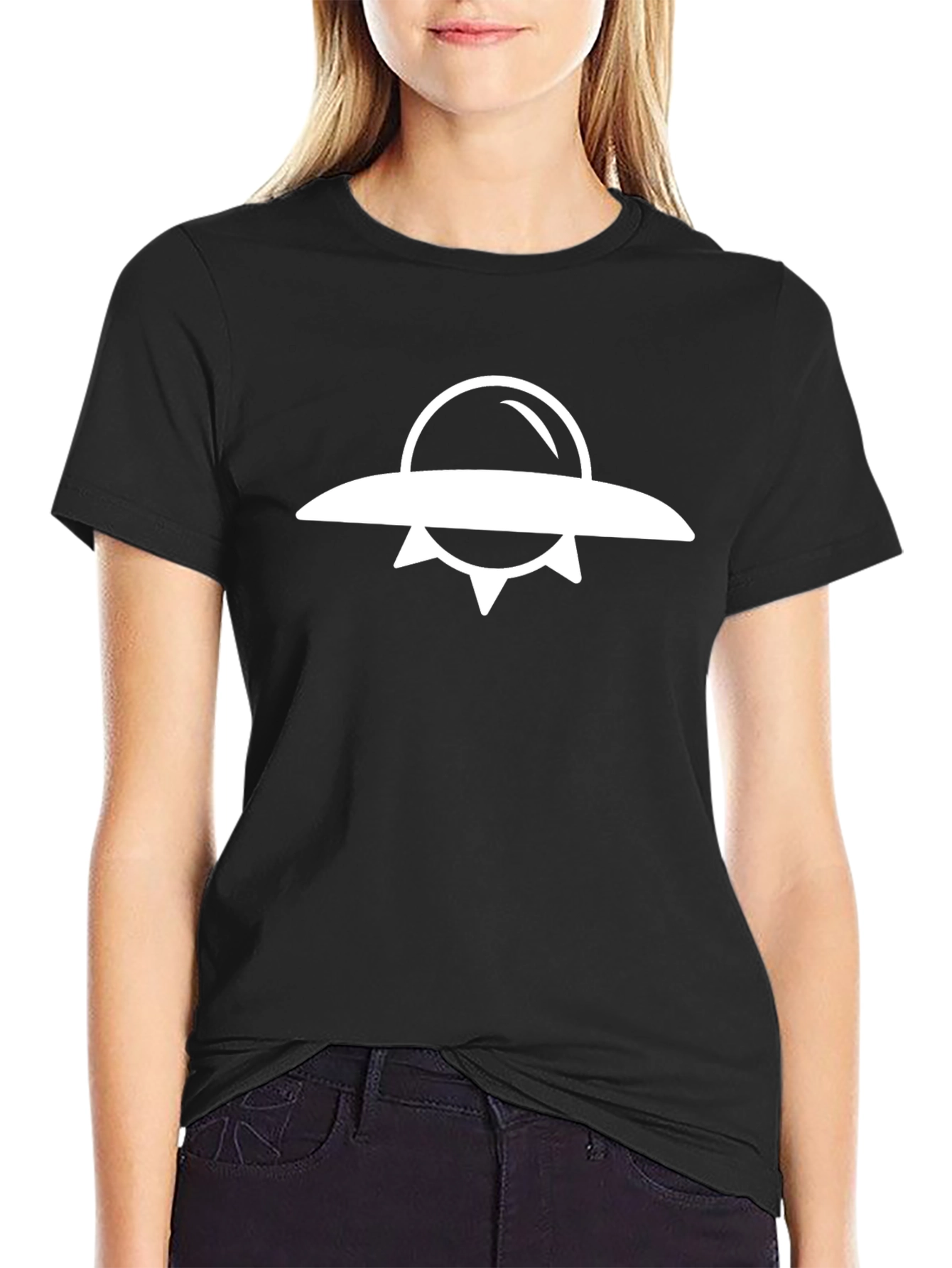UFO Graphic Tee - Classic Black Cotton T-Shirt