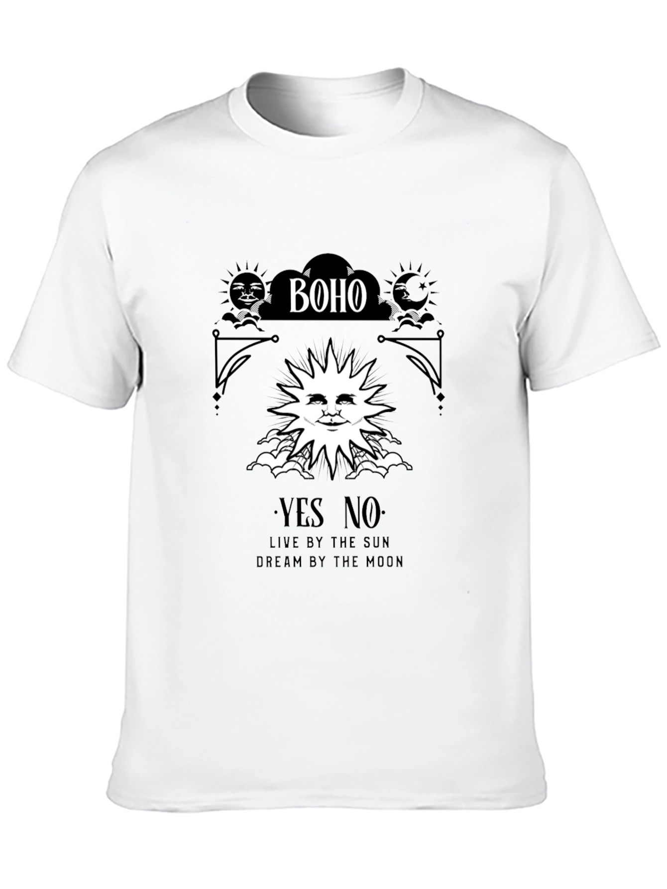 Boho Sun & Moon Graphic T-Shirt