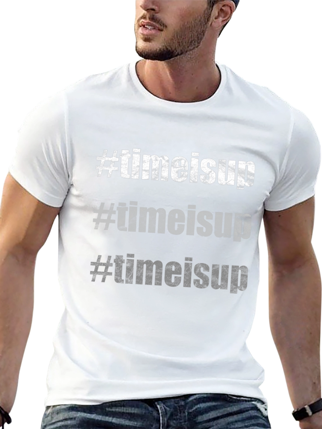 #TimeIsUp Graphic Tee - Black Cotton T-Shirt