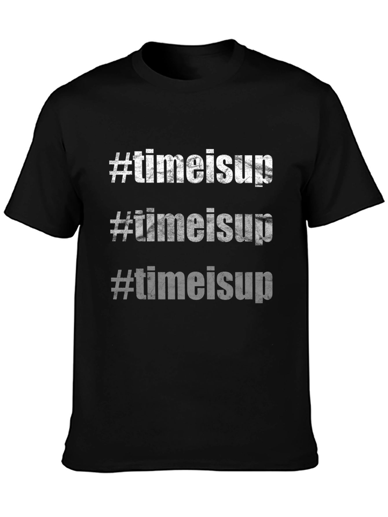 #TimeIsUp Graphic Tee - Black Cotton T-Shirt