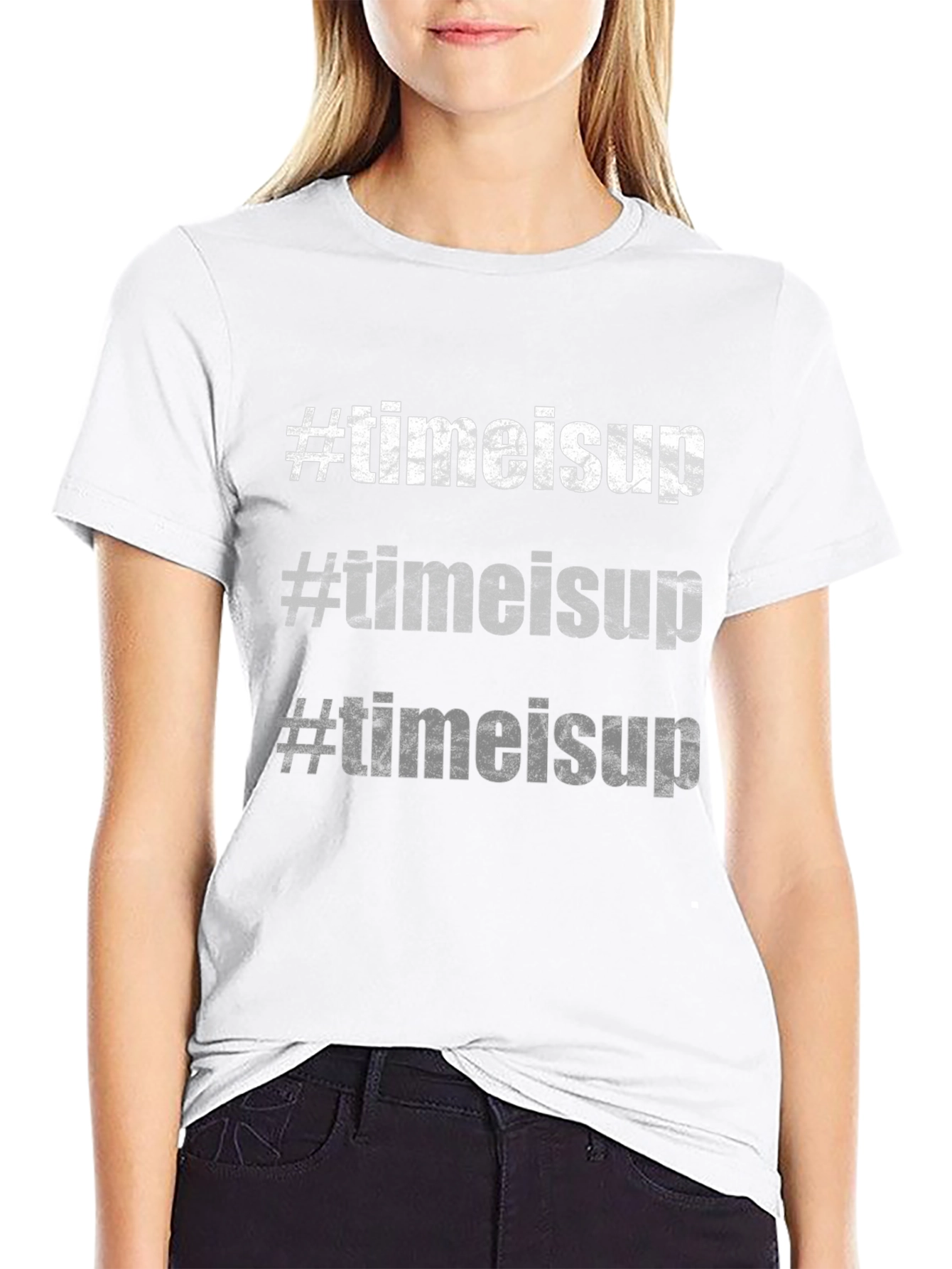 #TimeIsUp Graphic Tee - Black Cotton T-Shirt