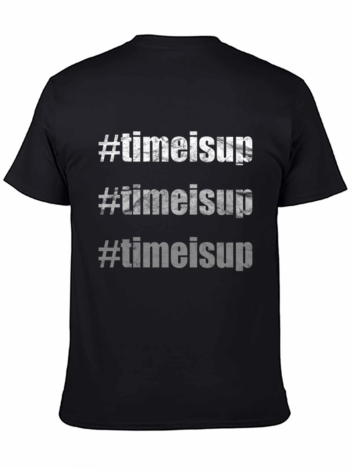 #TimeIsUp Graphic Tee - Black Cotton T-Shirt