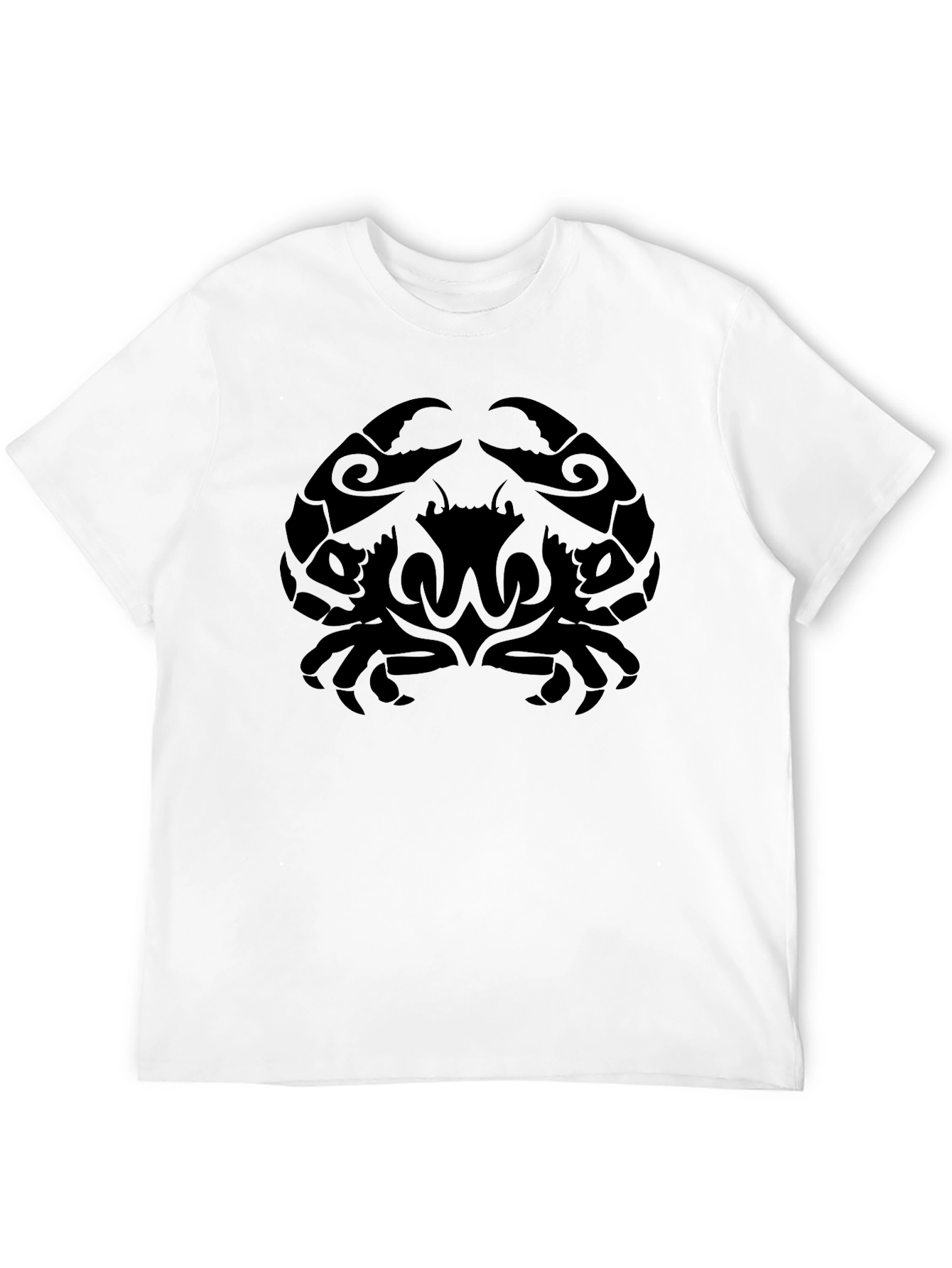 Tribal Crab Graphic Black T-Shirt