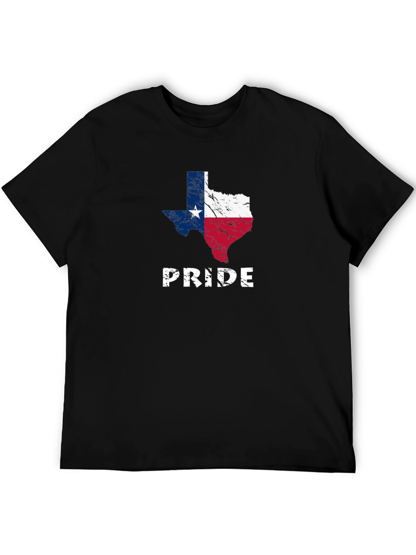 Texas Pride Graphic Tee - Distressed Flag Design