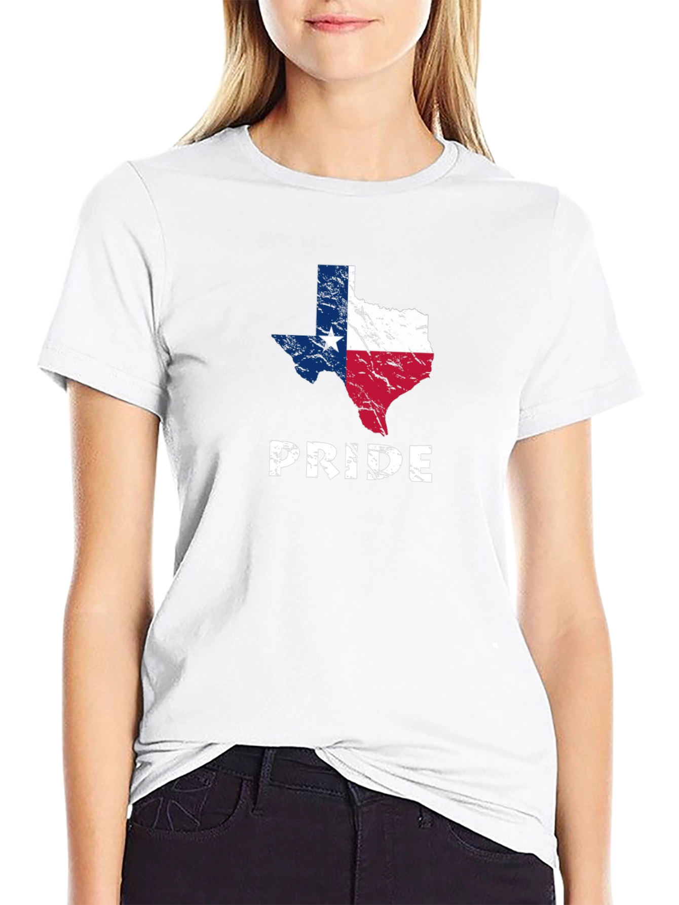 Texas Pride Graphic Tee - Distressed Flag Design