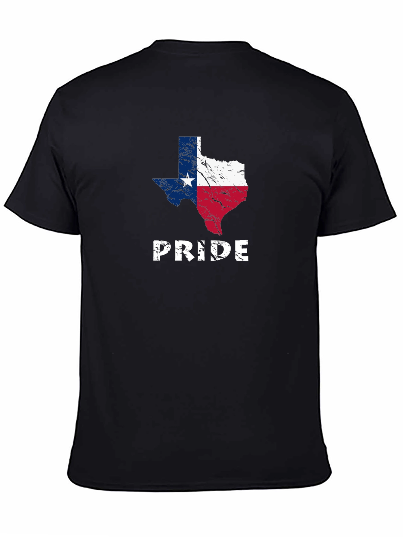 Texas Pride Graphic Tee - Distressed Flag Design