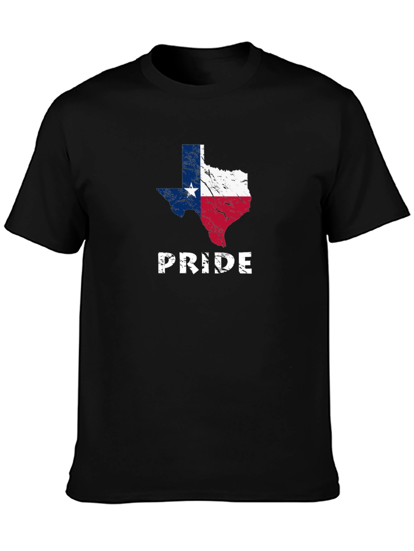 Texas Pride Graphic Tee - Distressed Flag Design