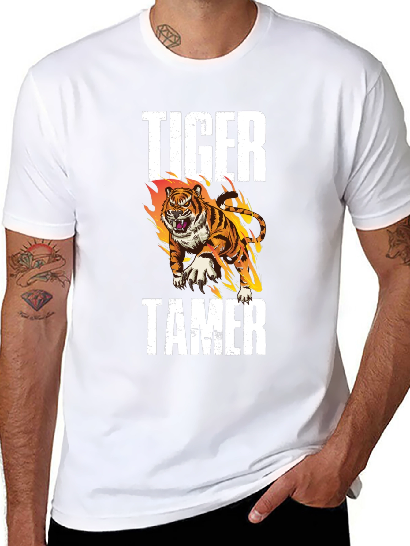 Tiger Tamer Graphic T-Shirt - Bold Design