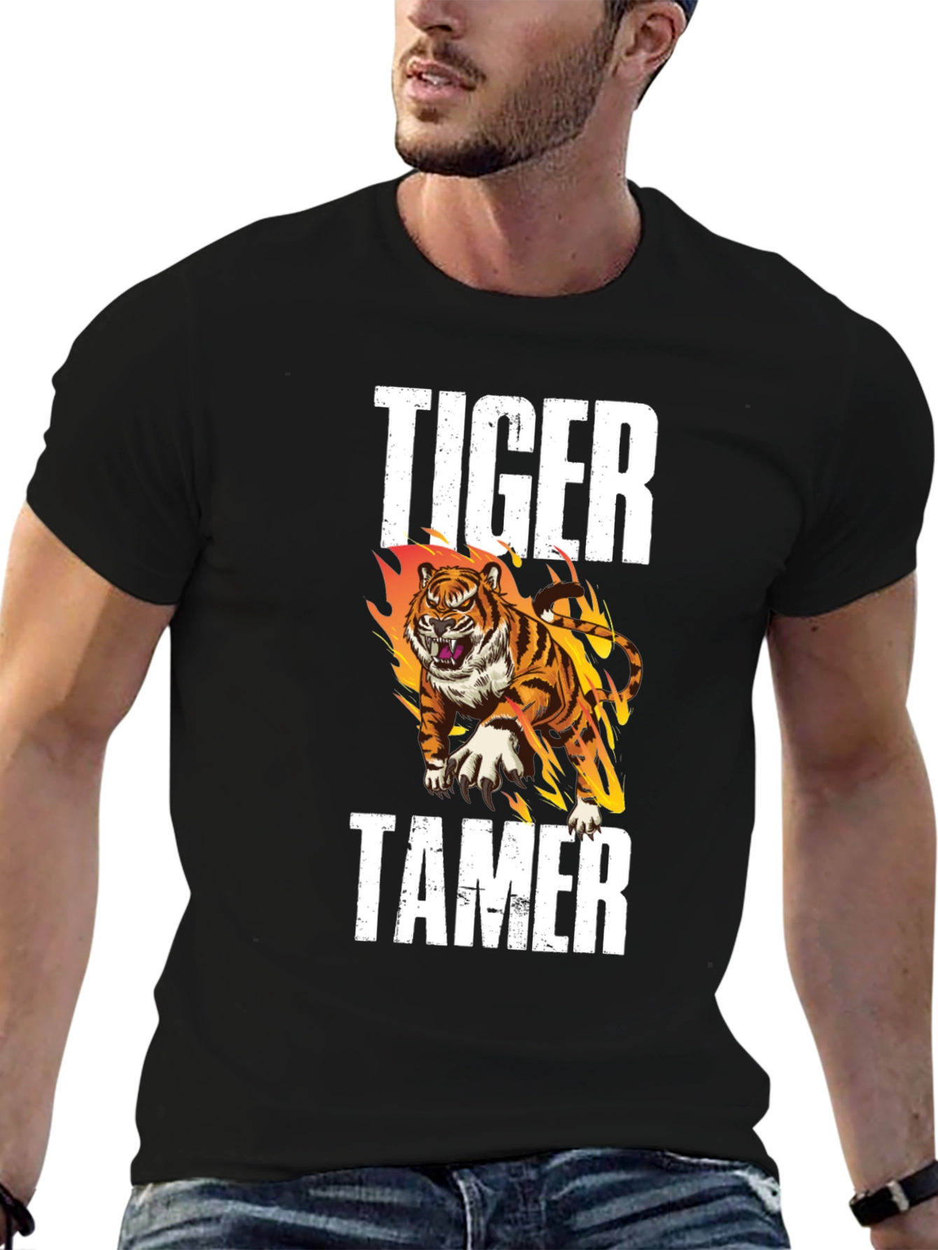 Tiger Tamer Graphic T-Shirt - Bold Design