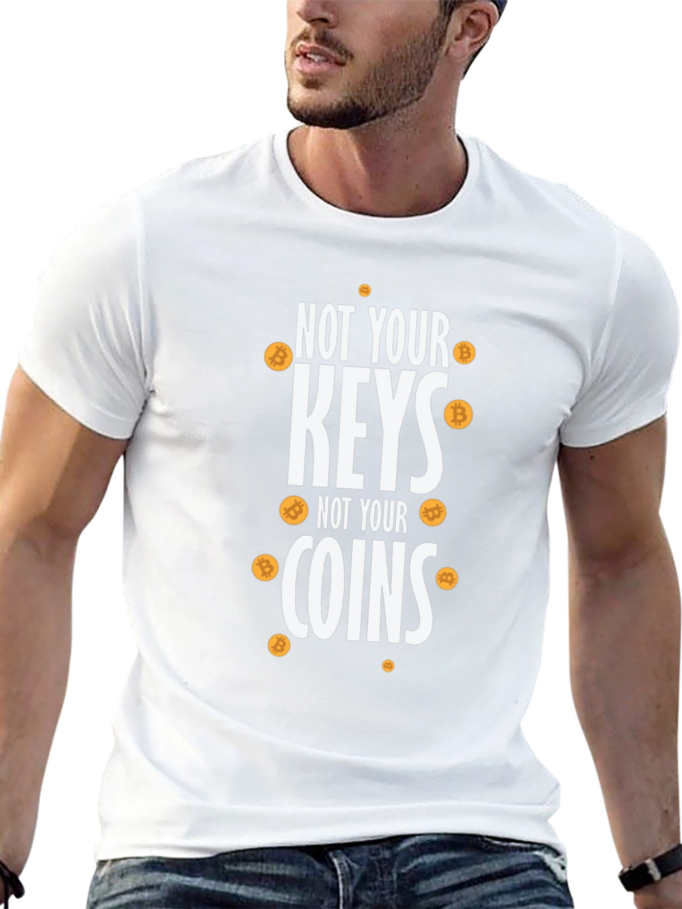 Bitcoin Crypto T-Shirt: Not Your Keys Not Your Coins