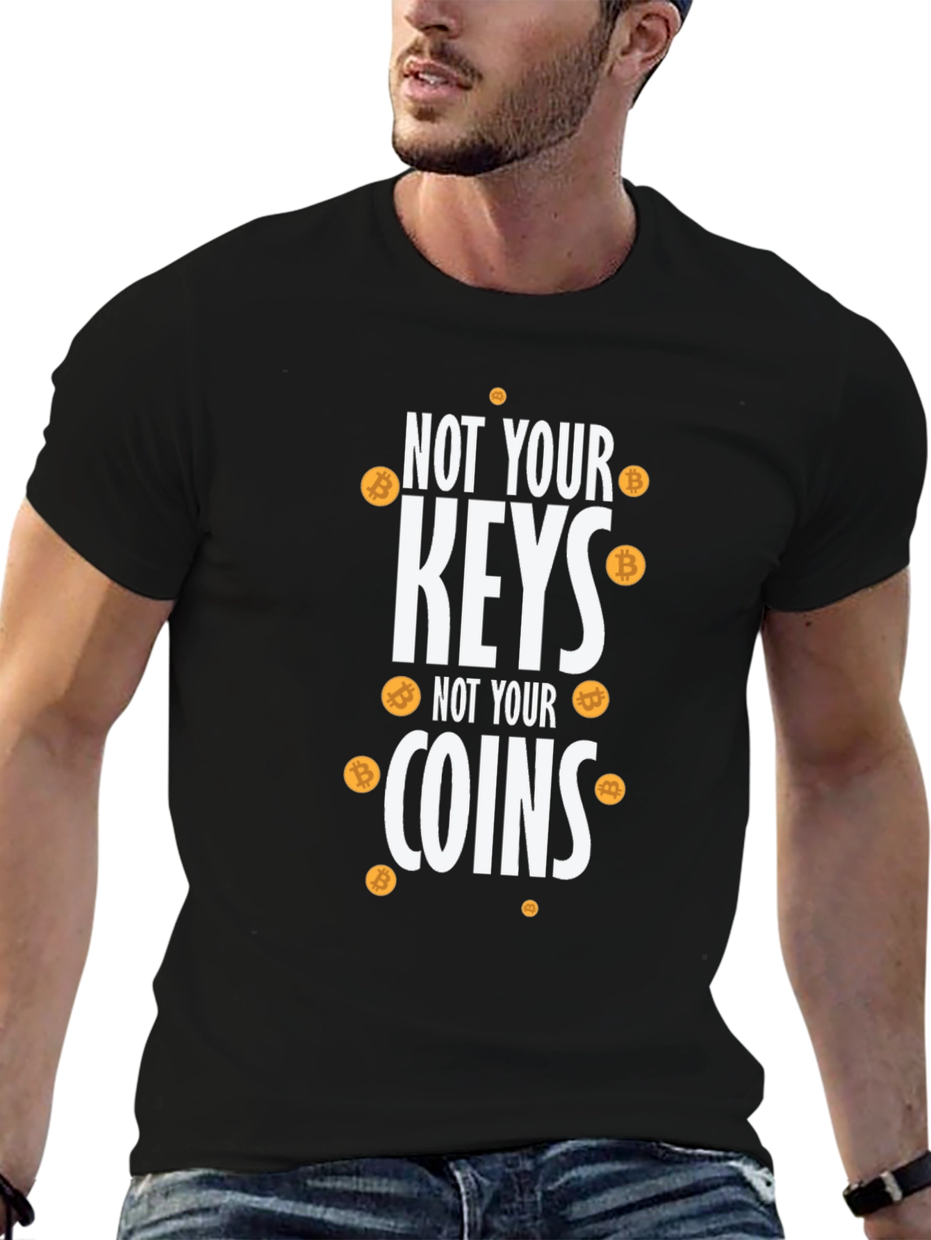 Bitcoin Crypto T-Shirt: Not Your Keys Not Your Coins