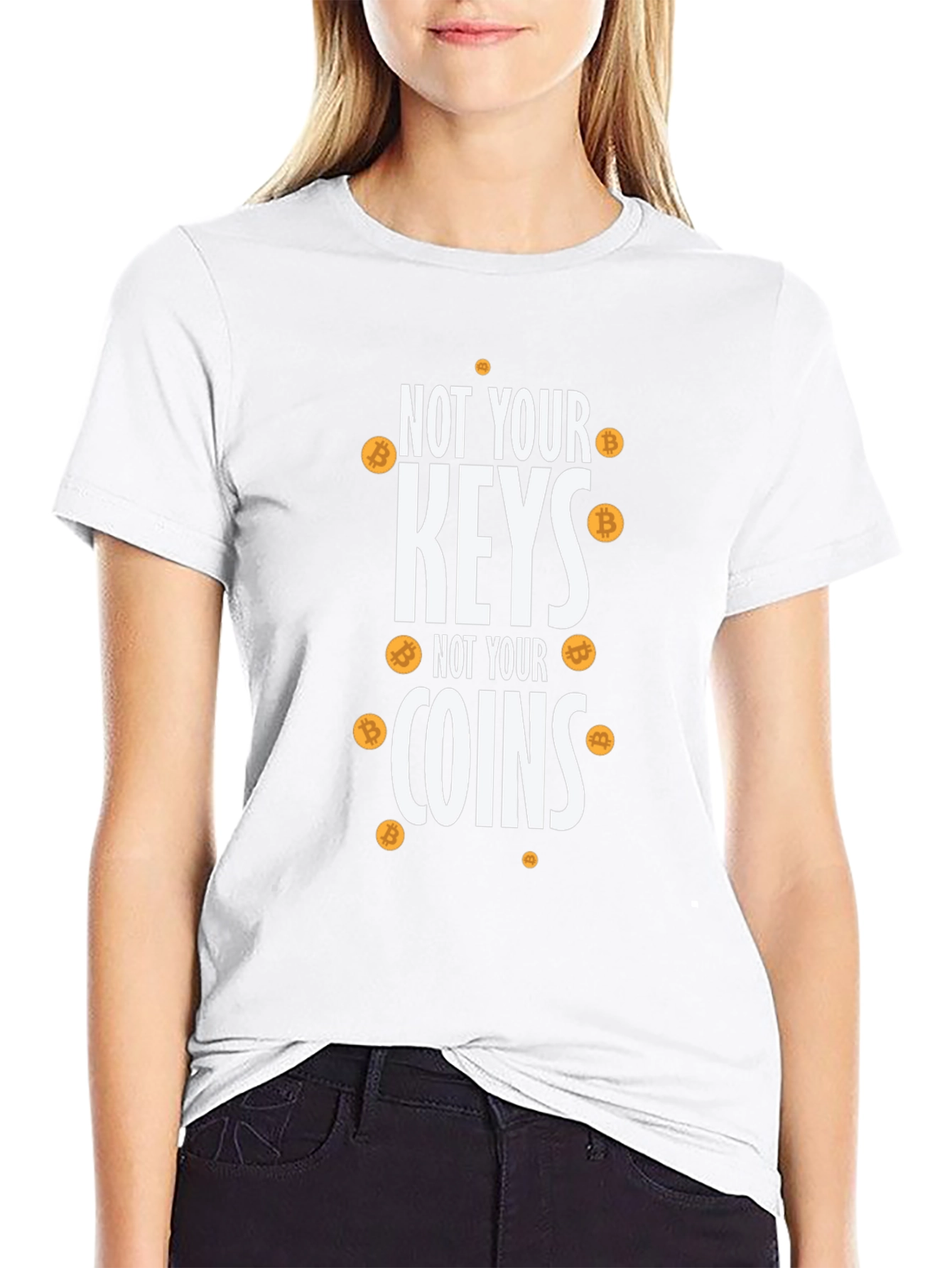 Bitcoin Crypto T-Shirt: Not Your Keys Not Your Coins