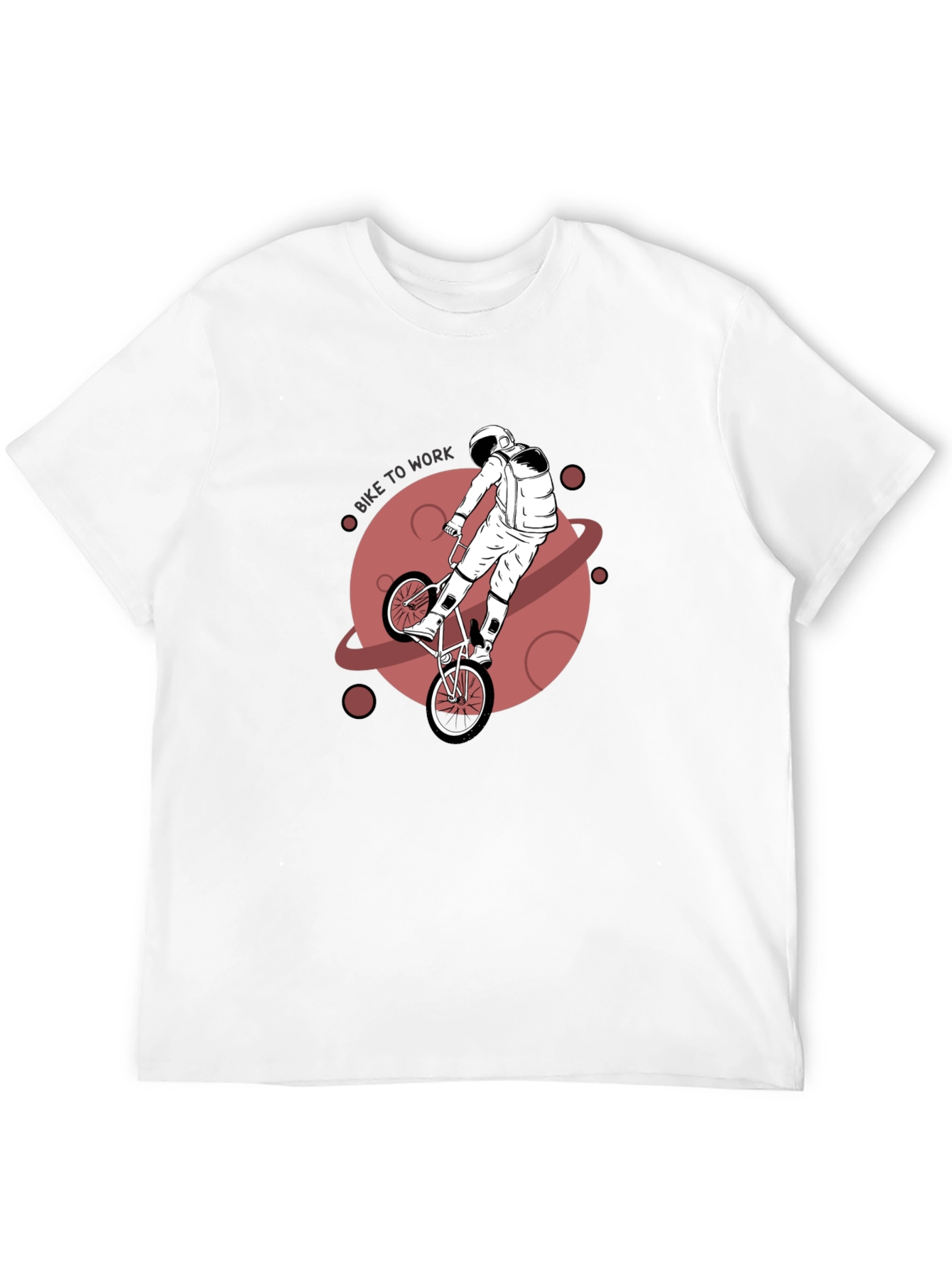Astronaut Bike to Work Graphic T-Shirt