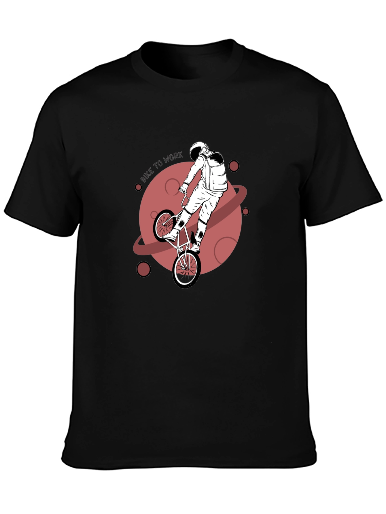 Astronaut Bike to Work Graphic T-Shirt