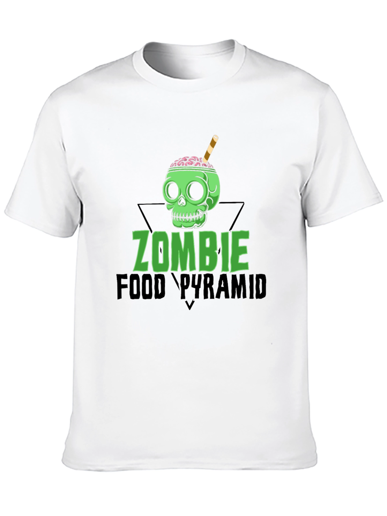 Zombie Food Pyramid Graphic T-Shirt