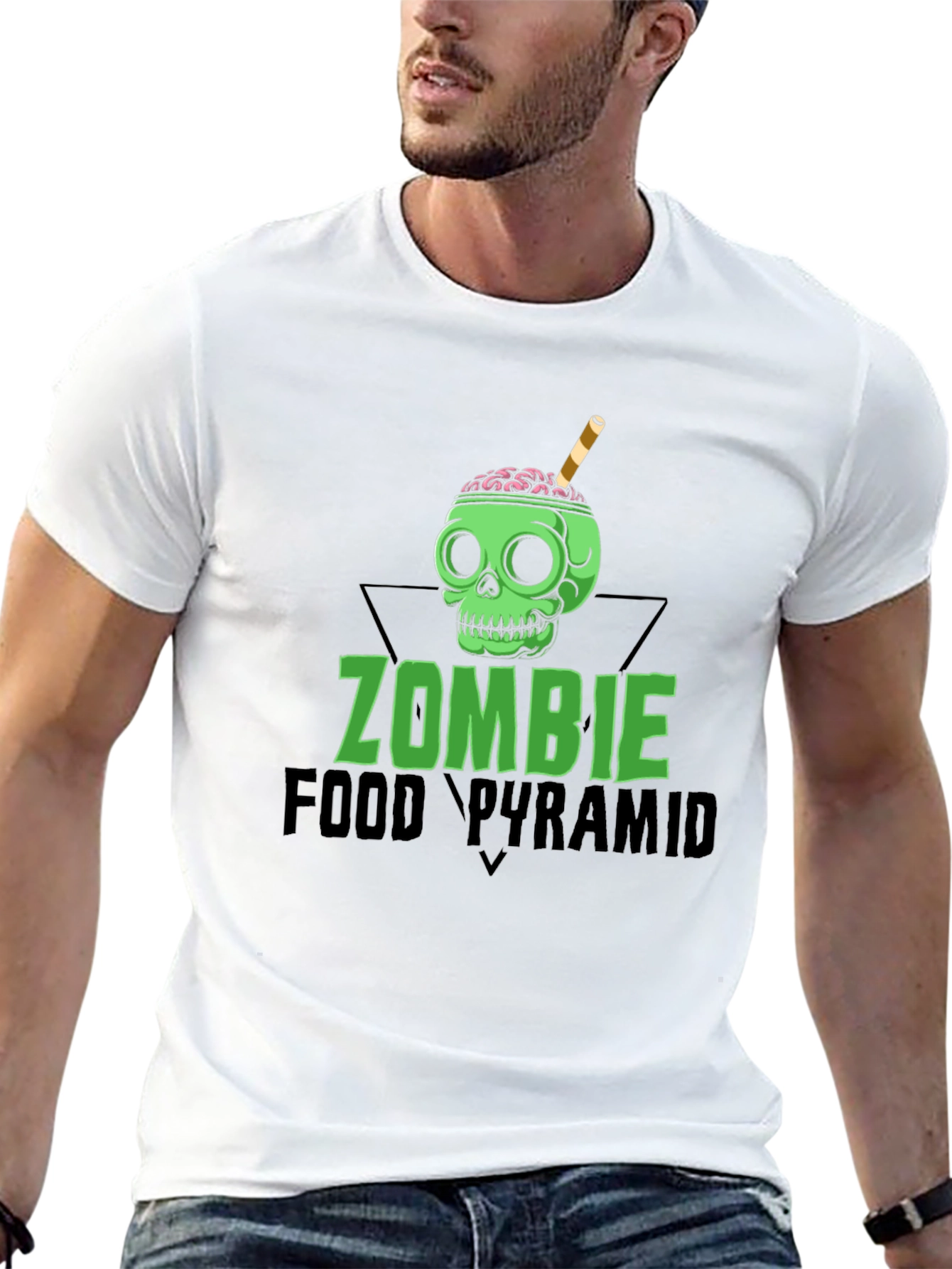 Zombie Food Pyramid Graphic T-Shirt