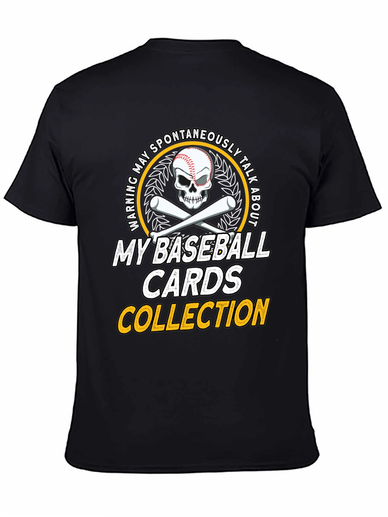 Baseball Cards Collection T-Shirt - Warning May Spontaneously Talk