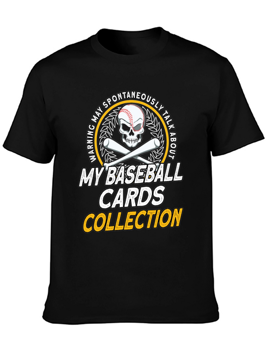 Baseball Cards Collection T-Shirt - Warning May Spontaneously Talk