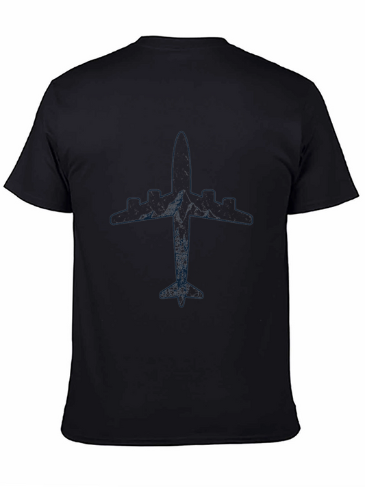 Airplane Graphic Tee - Mens Black T-Shirt