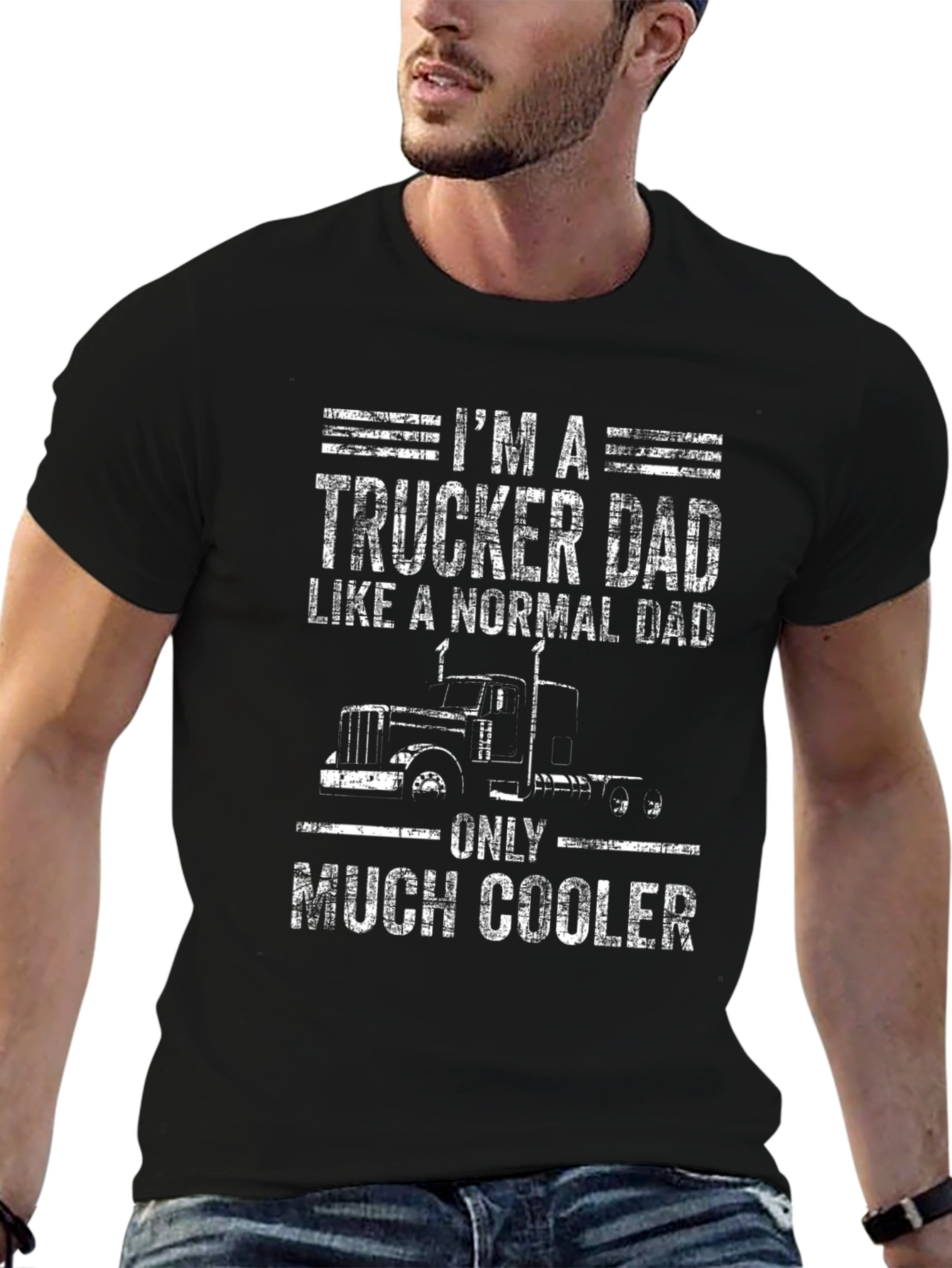 Trucker Dad T-Shirt - Cool Fathers Day Gift