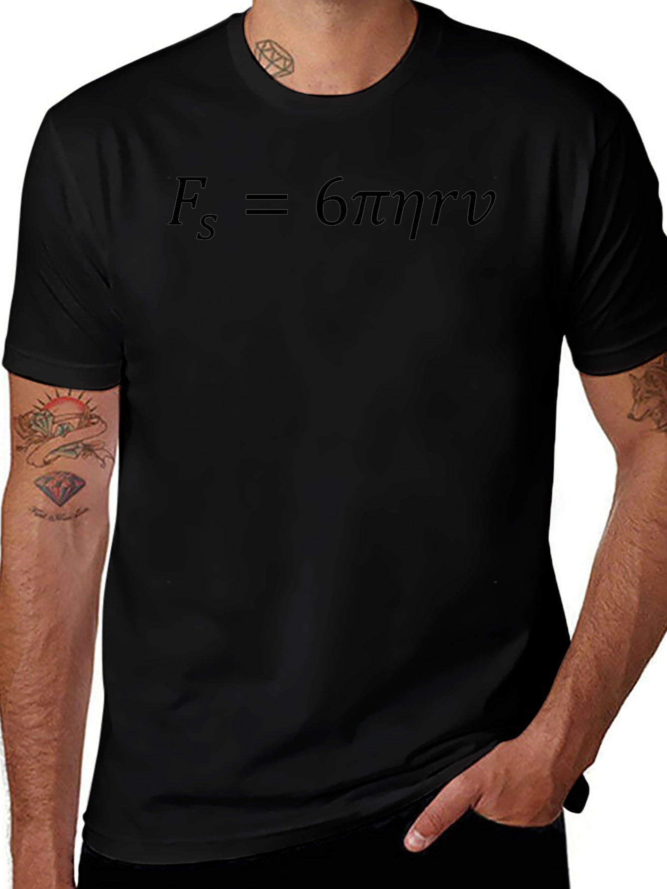 Stokes Law Equation Black T-Shirt