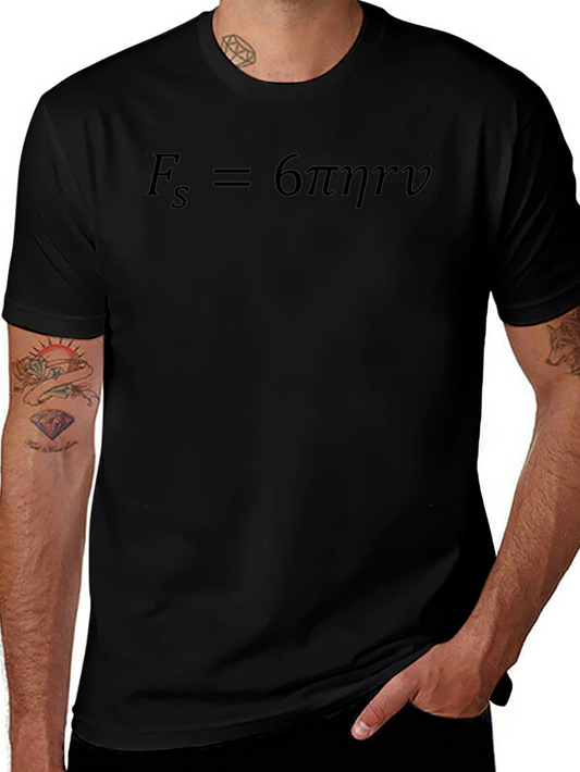 Stokes Law Equation Black T-Shirt