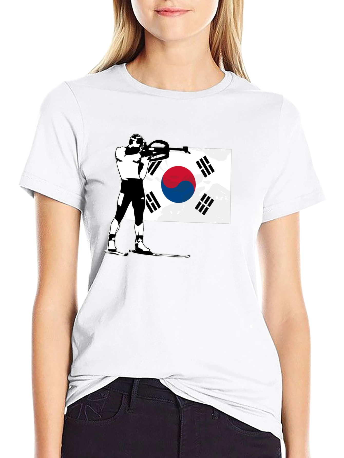 Biathlon South Korea Flag T-Shirt