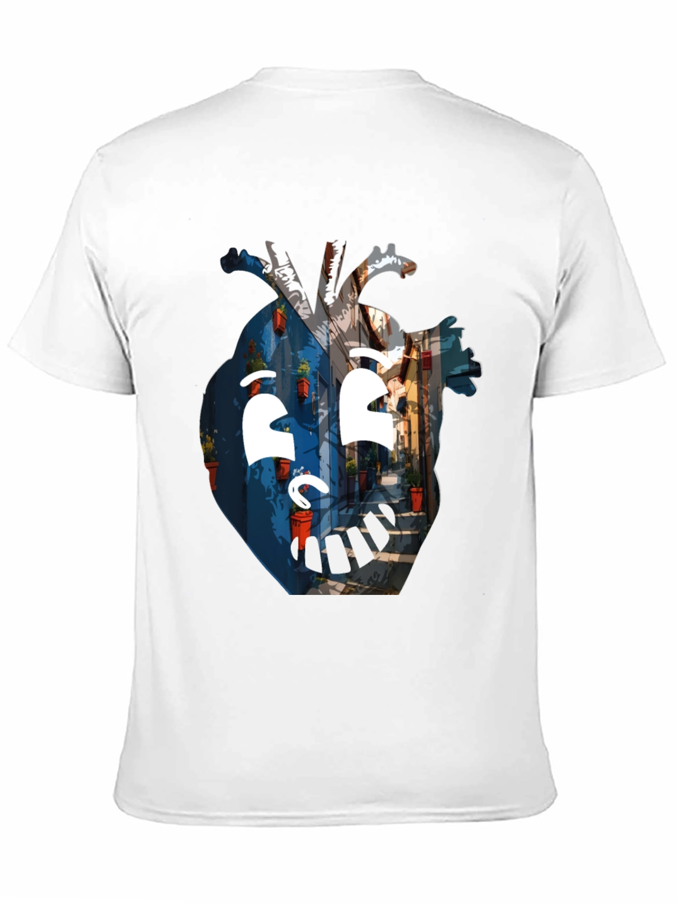 Artistic Heart Graphic Black T-Shirt