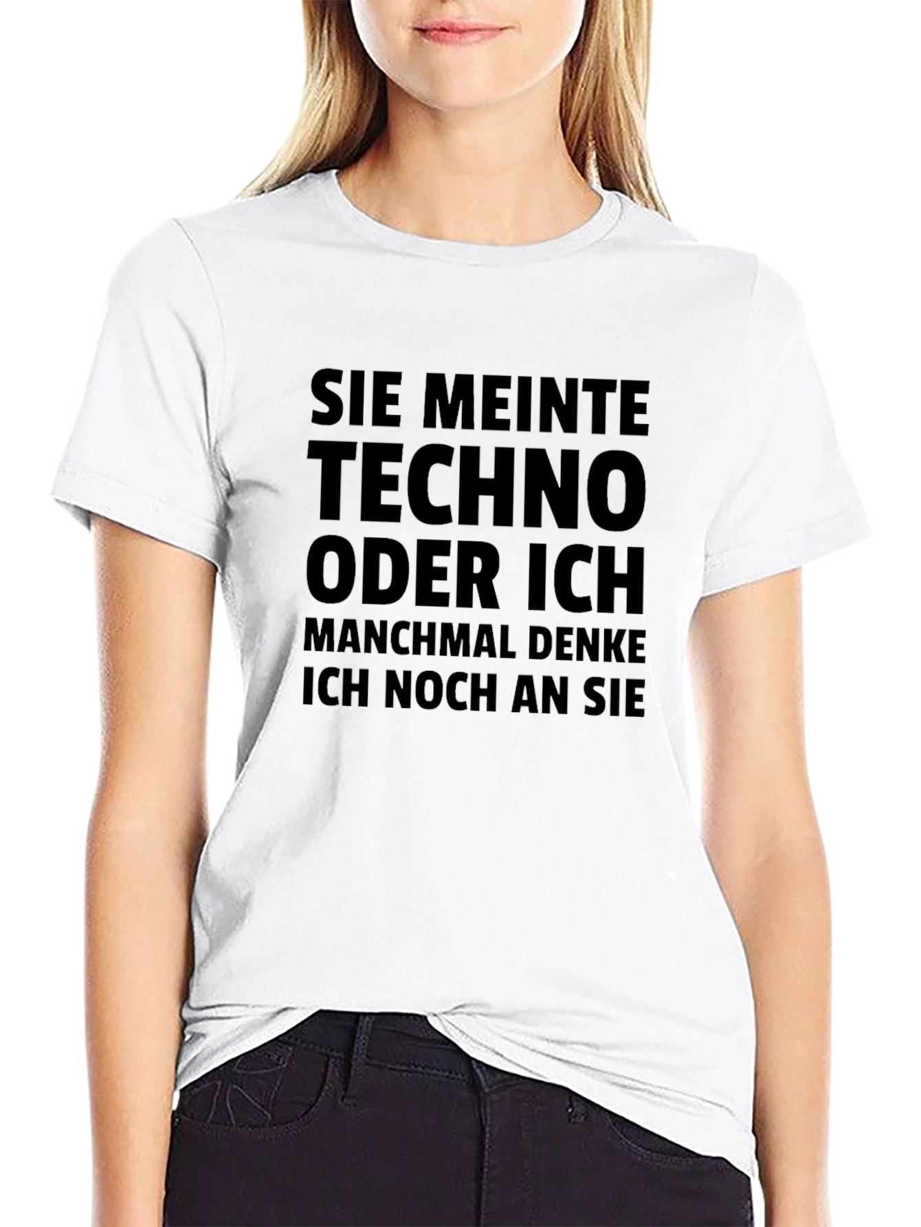 Techno Or Me T-Shirt - German Text Tee