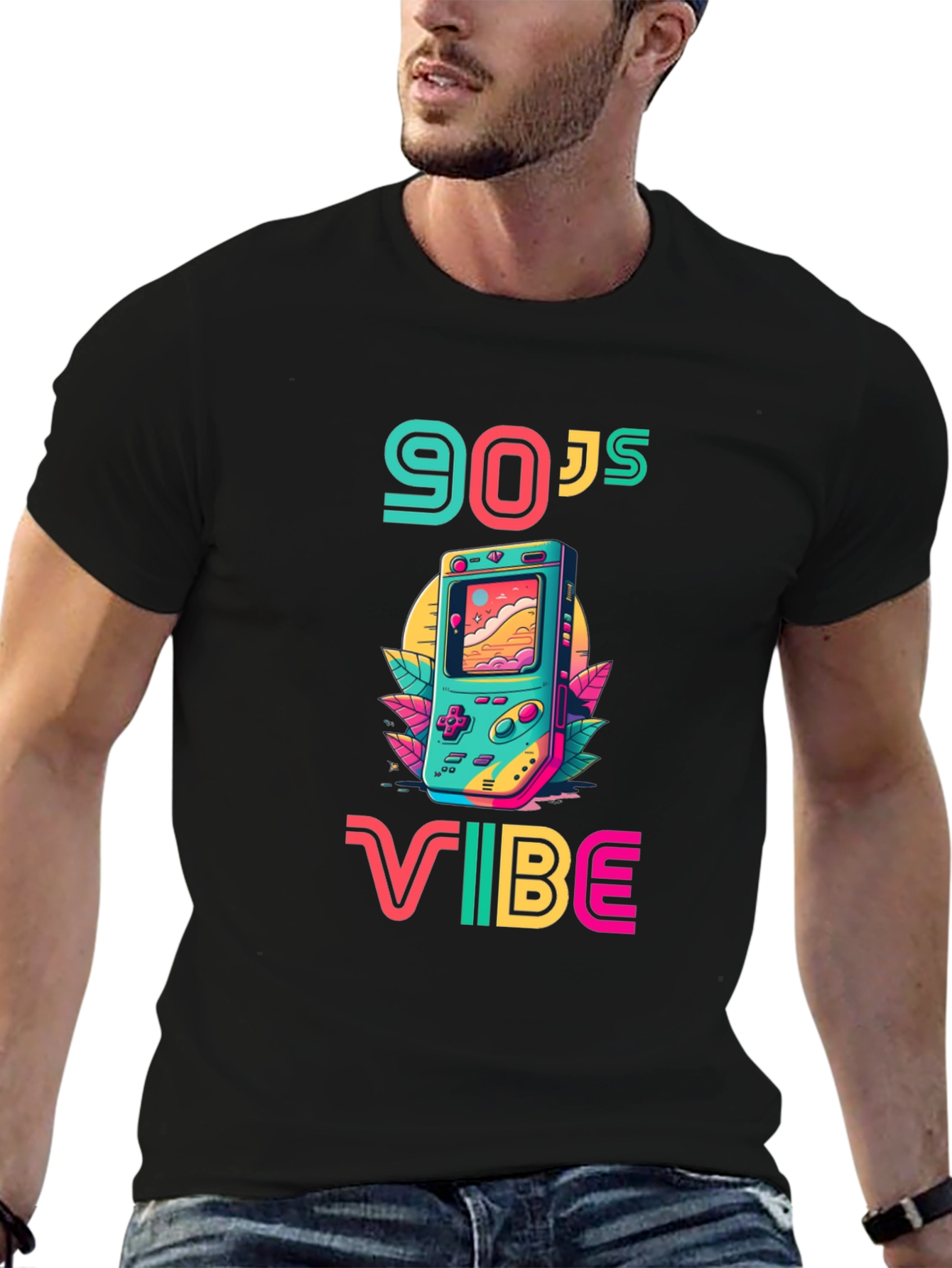 90s Vibe Graphic Tee - Retro Gaming Style