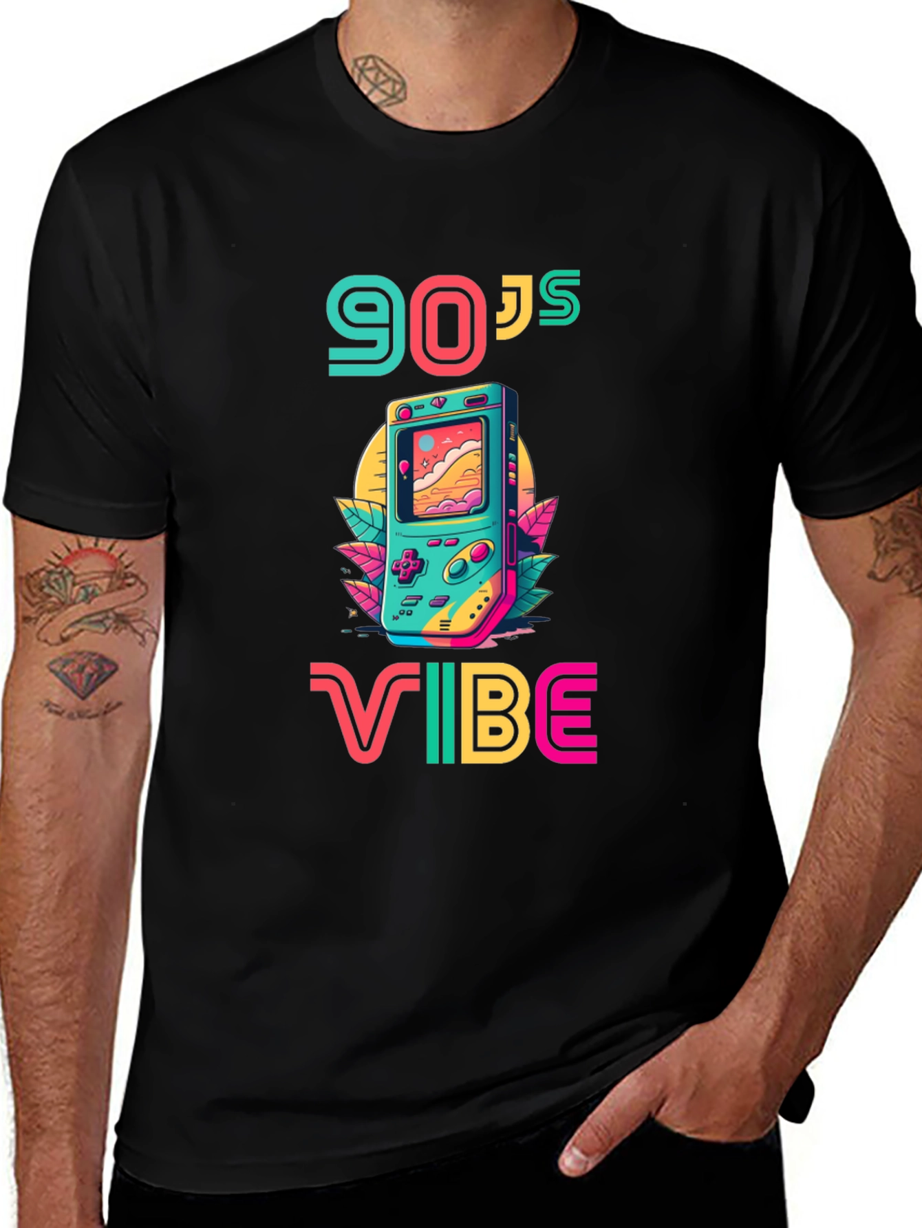 90s Vibe Graphic Tee - Retro Gaming Style