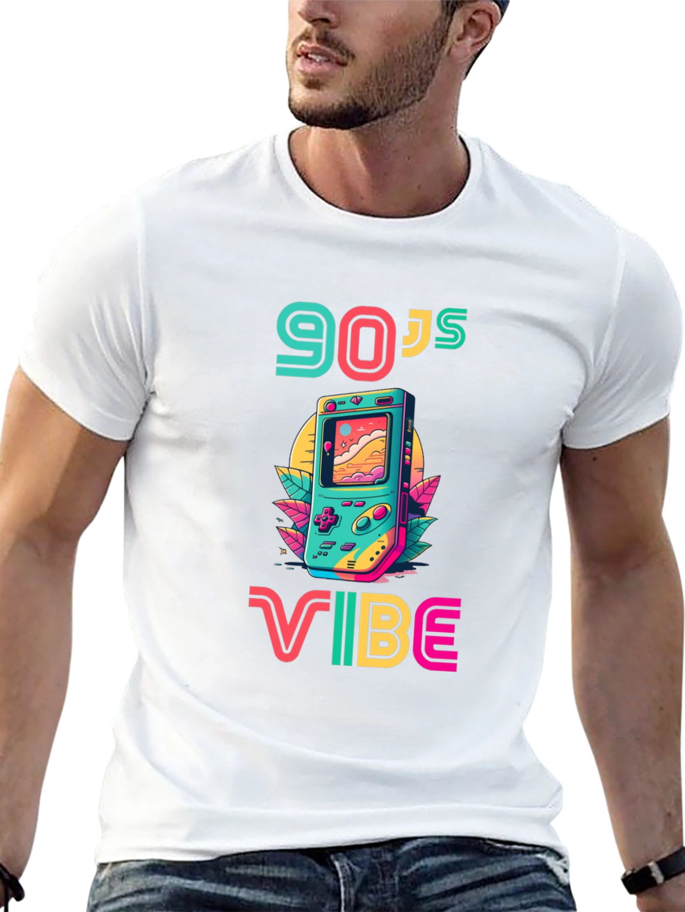 90s Vibe Graphic Tee - Retro Gaming Style