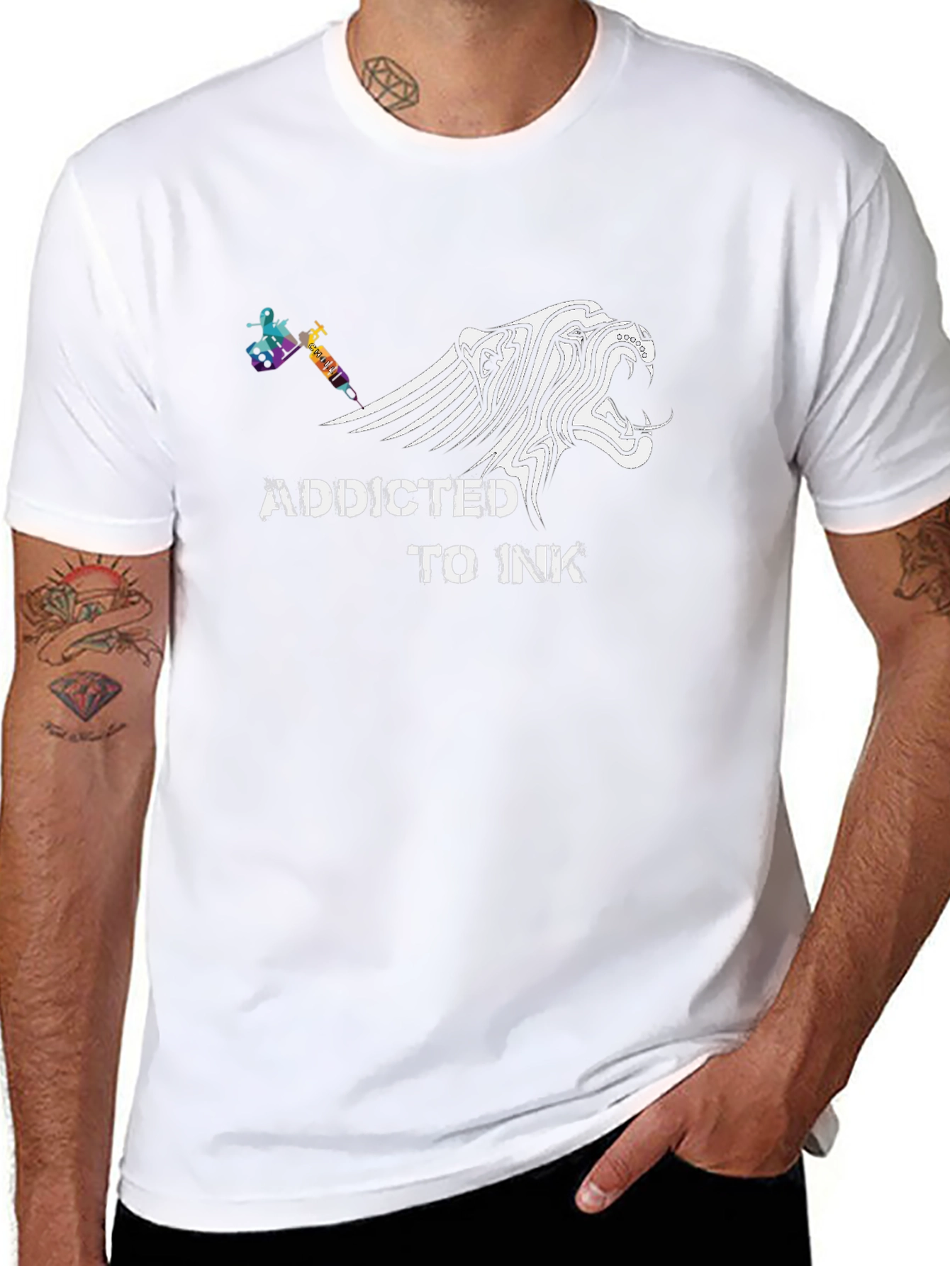 Addicted to Ink Graphic Tee - Tattoo Lovers Apparel