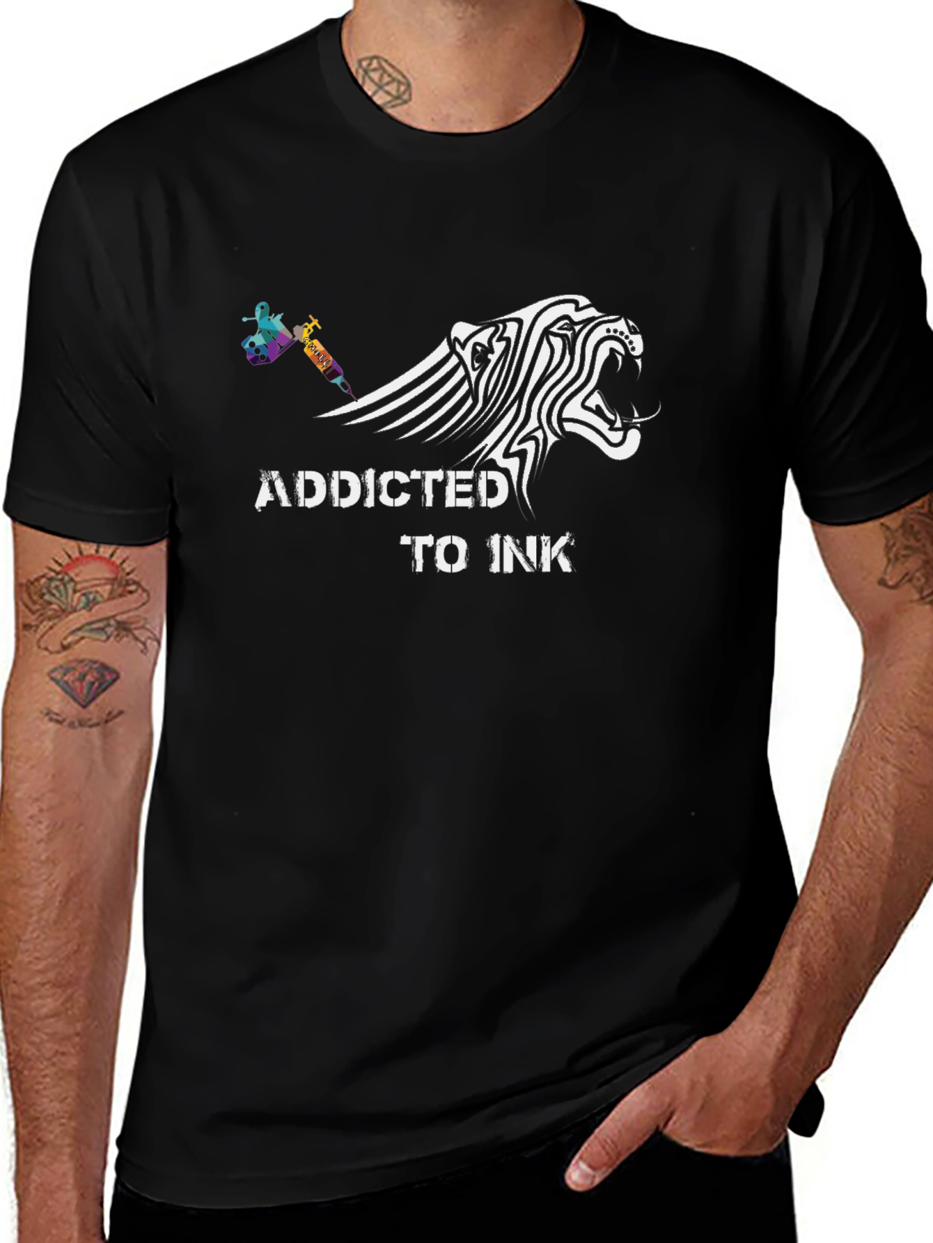 Addicted to Ink Graphic Tee - Tattoo Lovers Apparel