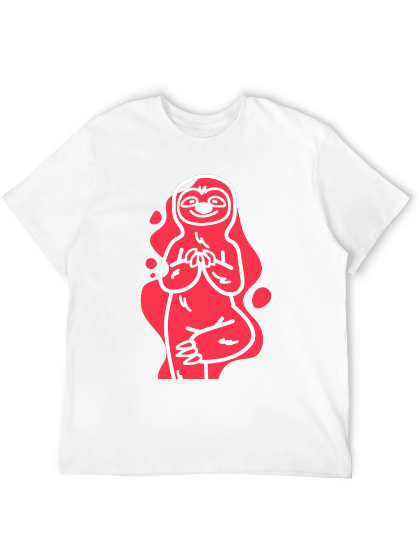 Yoga Sloth Graphic Tee - Relaxed Fit Black T-Shirt