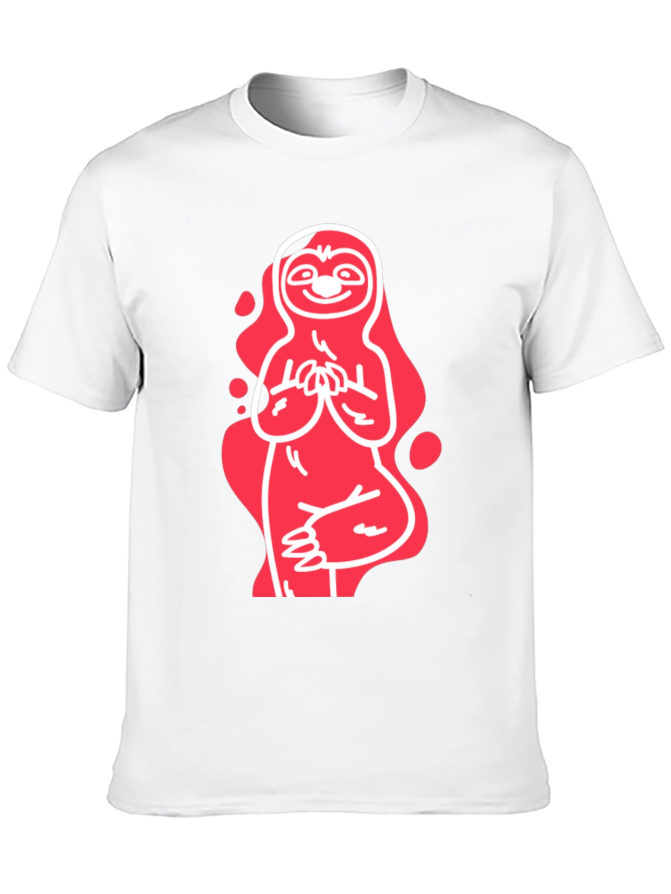 Yoga Sloth Graphic Tee - Relaxed Fit Black T-Shirt