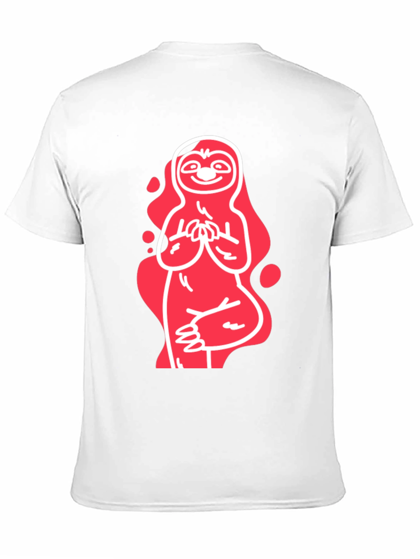 Yoga Sloth Graphic Tee - Relaxed Fit Black T-Shirt