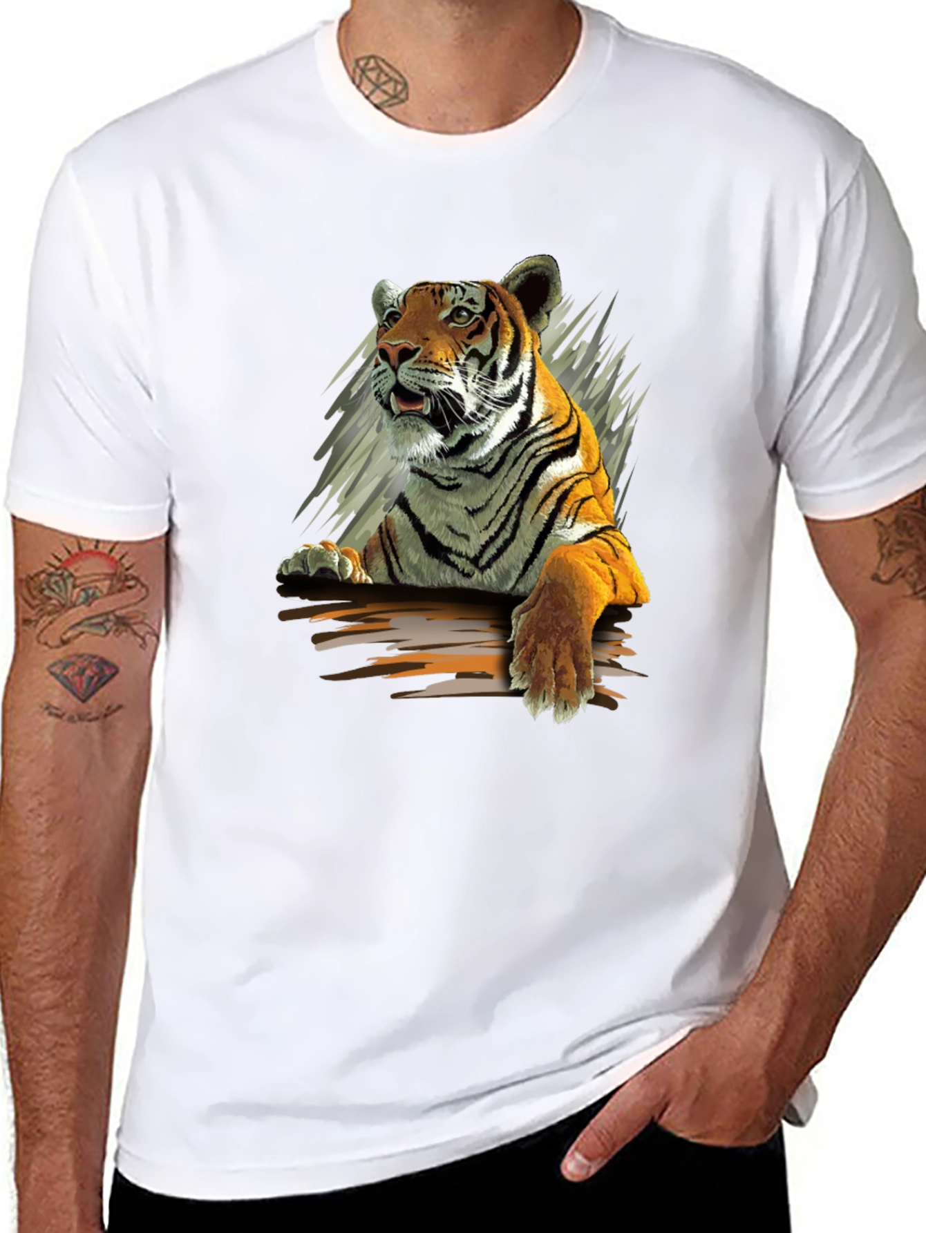 Tiger Graphic T-Shirt - Fierce Animal Print Tee