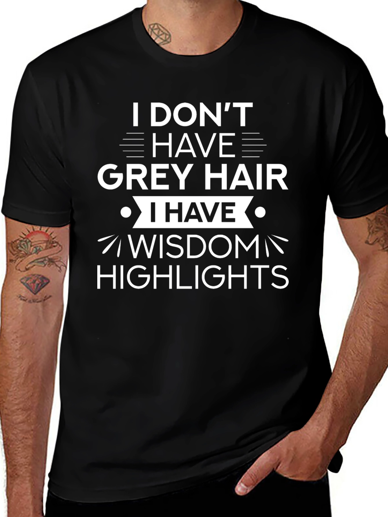 Wisdom Highlights Graphic Tee - Black