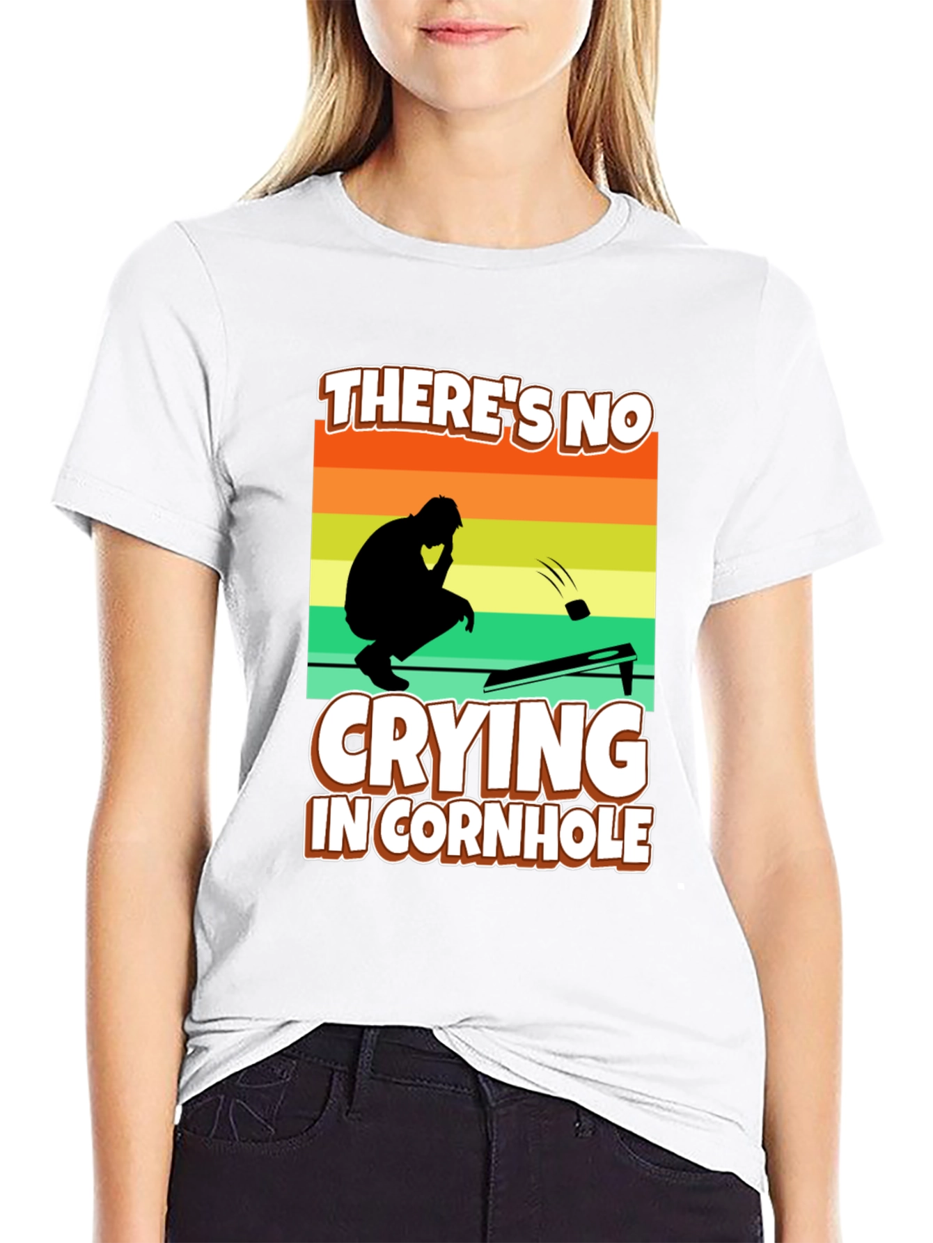 Theres No Crying in Cornhole T-Shirt