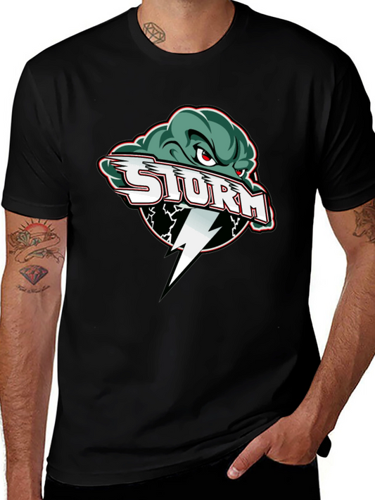 Storm Graphic Black T-Shirt for Men