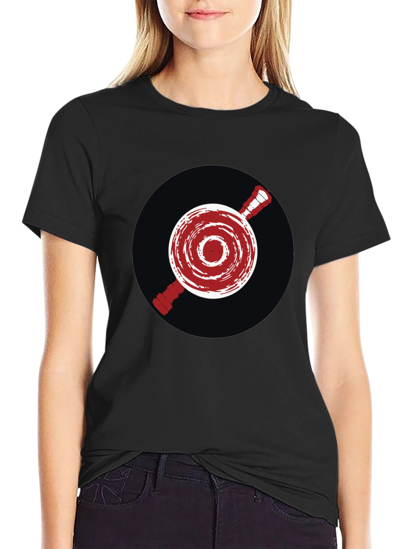 Abstract Target Graphic Tee - Mens Black T-Shirt