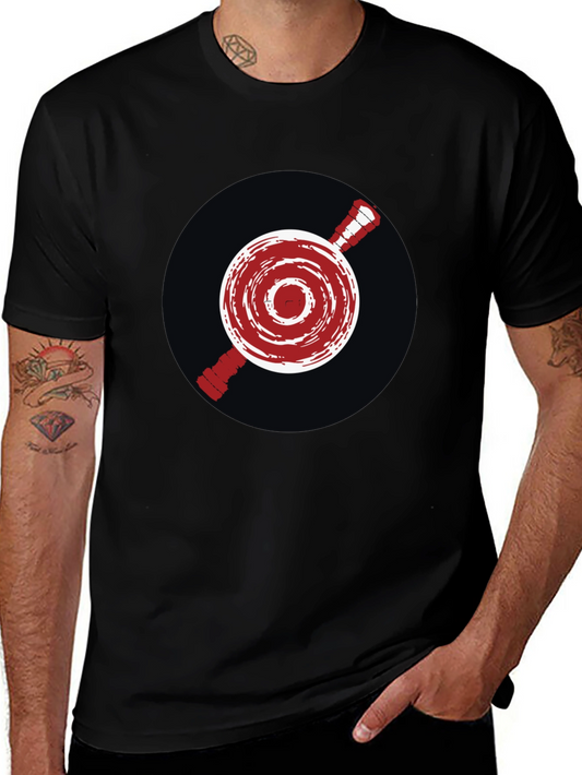 Abstract Target Graphic Tee - Mens Black T-Shirt