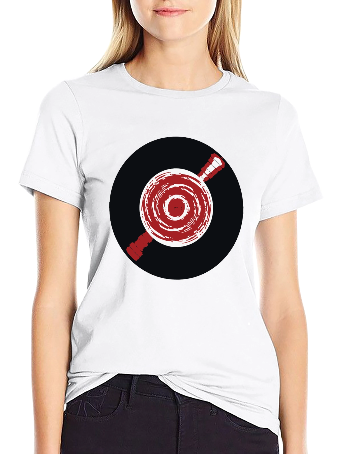 Abstract Target Graphic Tee - Mens Black T-Shirt