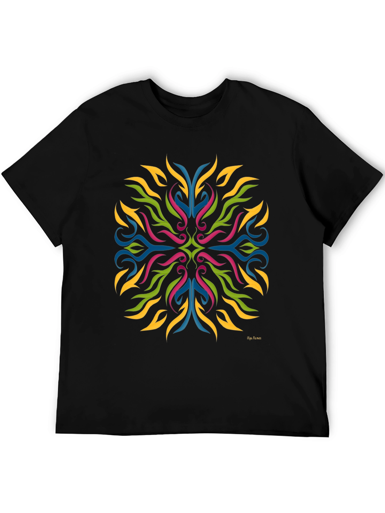 Abstract Graphic Black T-Shirt - Artistic Design